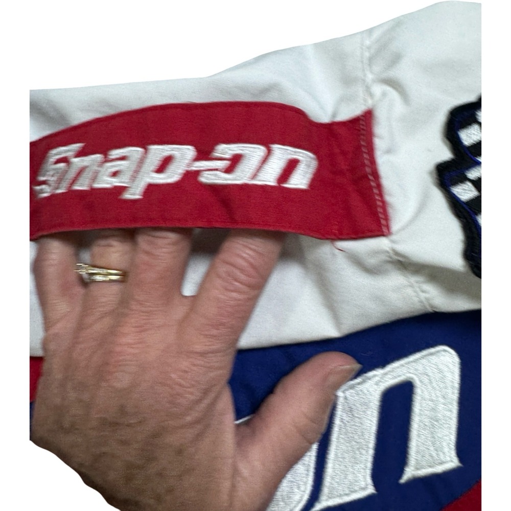 Snap-on Racing Shirt Mens L Black Red Blue Good Vintage 90s Swingster Pit Crew - Picture 5 of 8